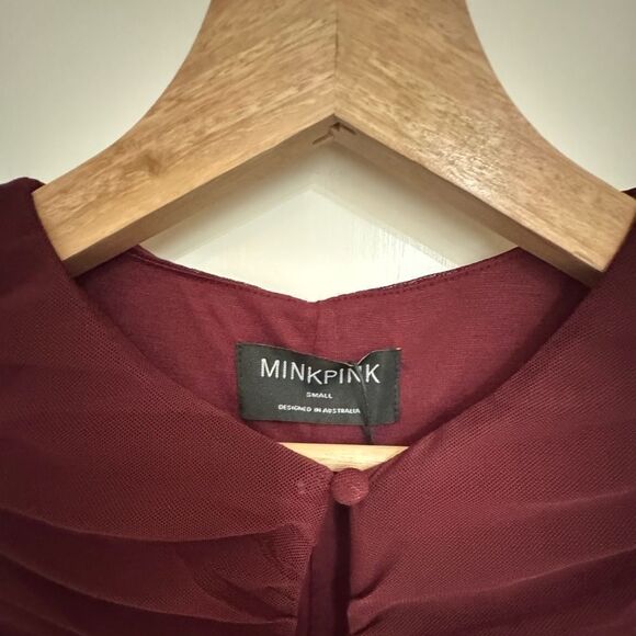 NWT MINKPINK ‘Kiki’ Mini Dress in Wine Size S - Picture 10 of 12